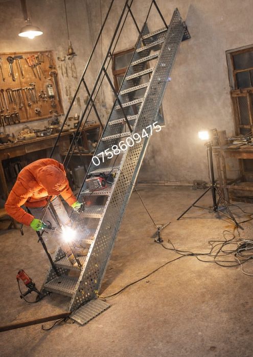 Scări metalice zincate 90x27