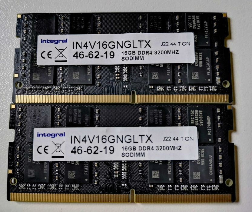 памет RAМ SODIMM 2x 16Gb (32Gb) DDR4 3200 CL22, 260 pin, 1.2v