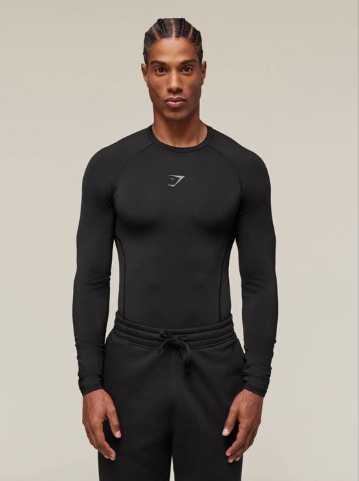 Gymshark Чёрный Лонгслив S