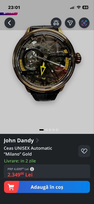 Ceas John Dandy automatic nou in cutie