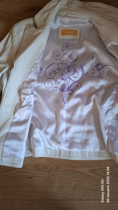 Jacheta de piele de manusa naturala