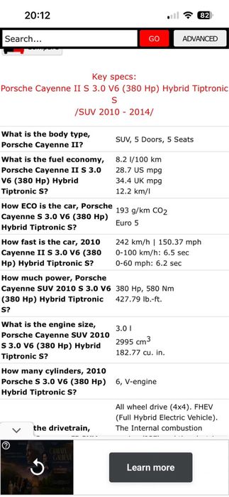 Porsche Cayenne hybrid 3000 cc benzina