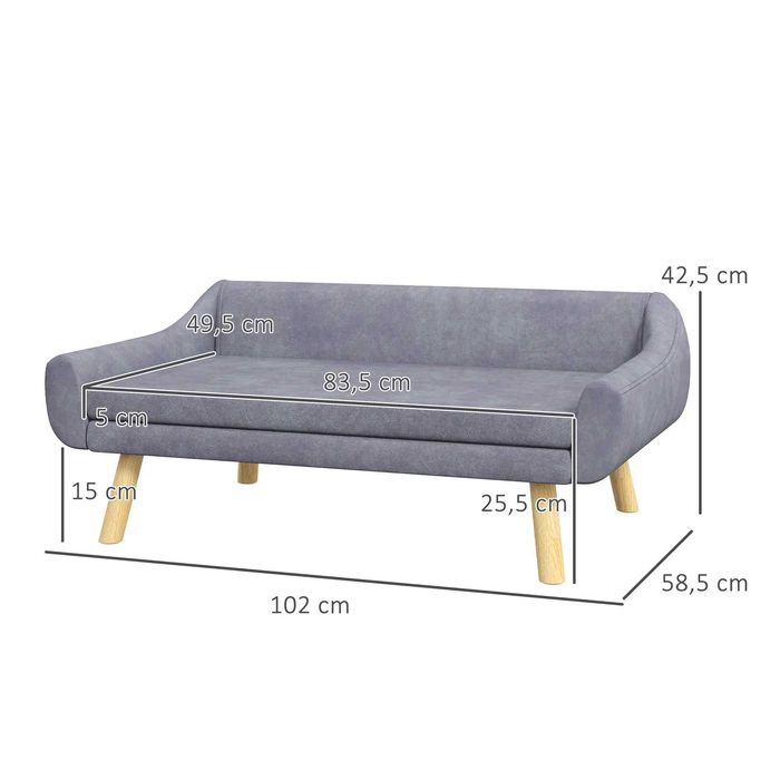 Диван за кучета PawHut Pet Sofa, скандинавски дизайн