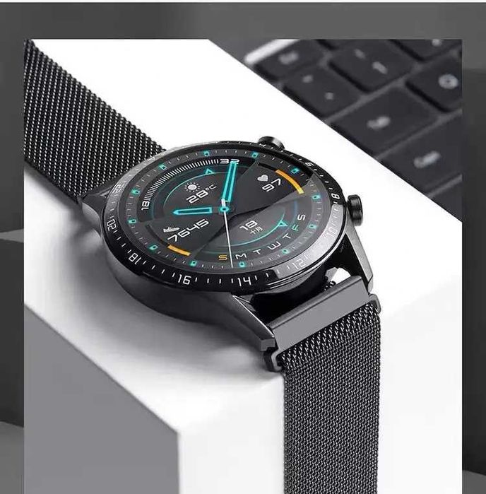 Curea milanese metalica 22mm cu magnet Huawei Watch GT 2 GT2 Pro GT2e