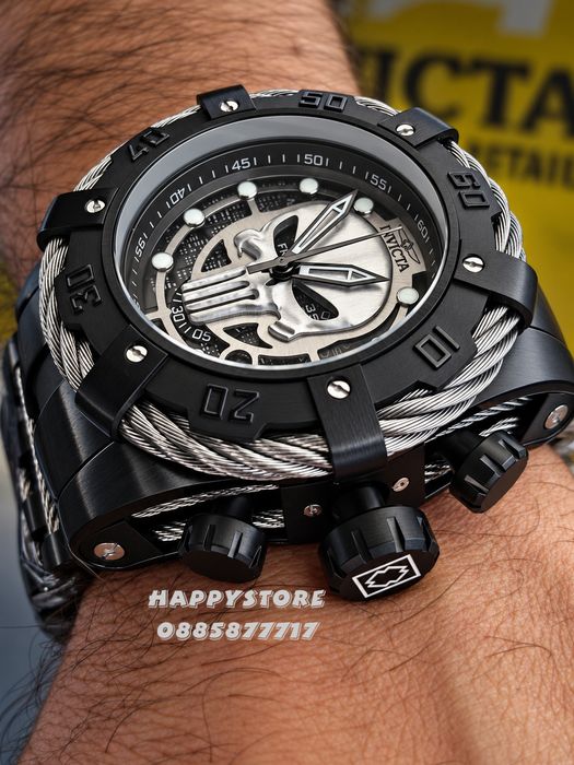 INVICTA Thunderbolt Punisher black 53 mm, Инвикта нов мъжки часовник