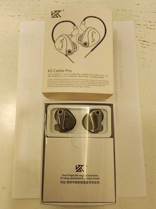 Наушники с микрофоном KZ Castor Pro Improved Bass Version