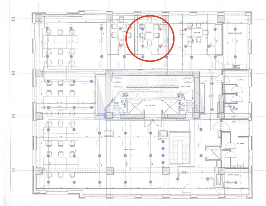 Spatiu birouri clasa A, 65mp, centru, zona Palas