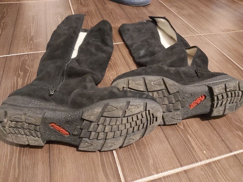 Cizme dama piele intoarsa Riecker