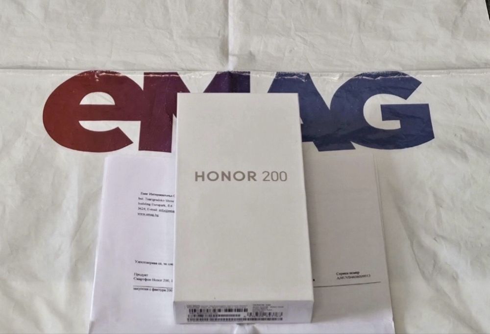 КАТО НОВ 512GB Honor 200 12GB 5G EMAG Гаранция 2026г. Black / Черен