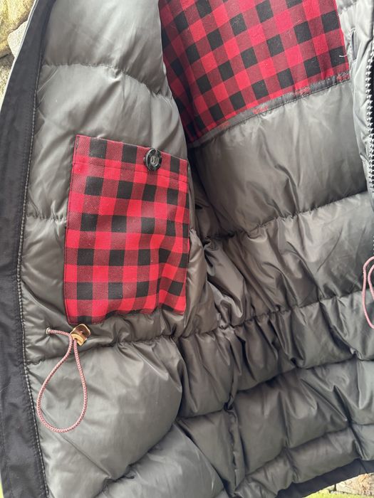 Woolrich parka puf si blana naturala