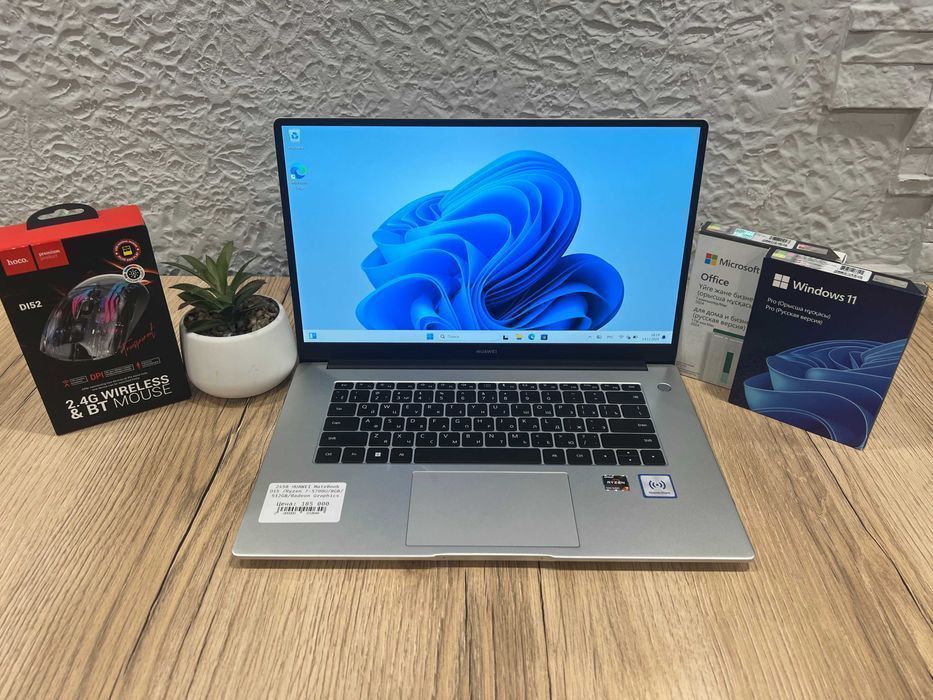 Ноутбук бизнес-класса HUAWEI MateBook D15 /Ryzen 7-5700U/8GB/512GcH3N