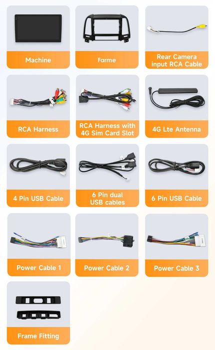 Мултимедия 9″ Android 14 за HYUNDAI SANTA FE II CARPLAY навигация RDS