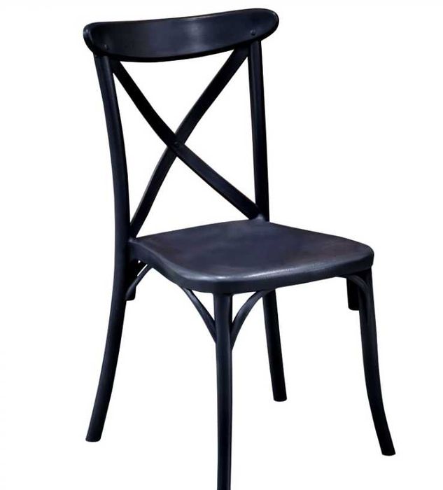 Стул пластиковый "Кантри" (чёрный)