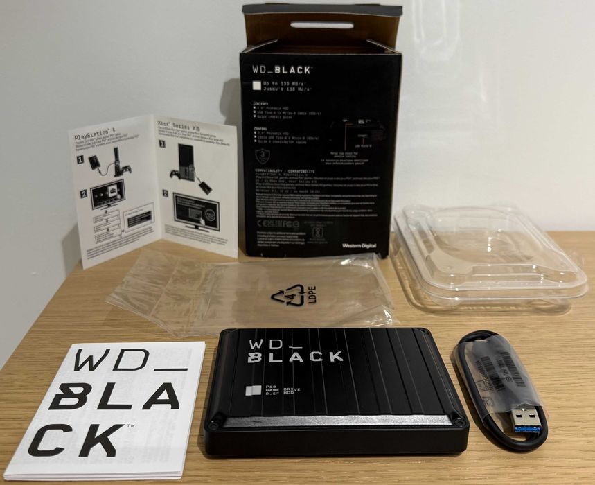 Hard Disk Extern Western Digital Black P10 5 TB 2.5" USB 3.2 Gen 1 HDD WD