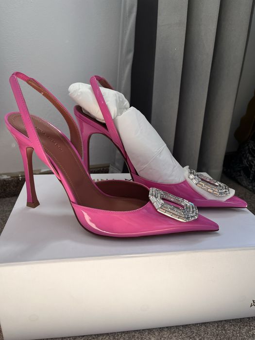 Pantofi stiletto Amina Muaddi - slingback, piele naturala NOI