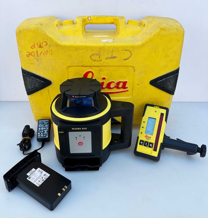 Leica Rugby 810 - Ротационен лазерен нивелир перфектен!