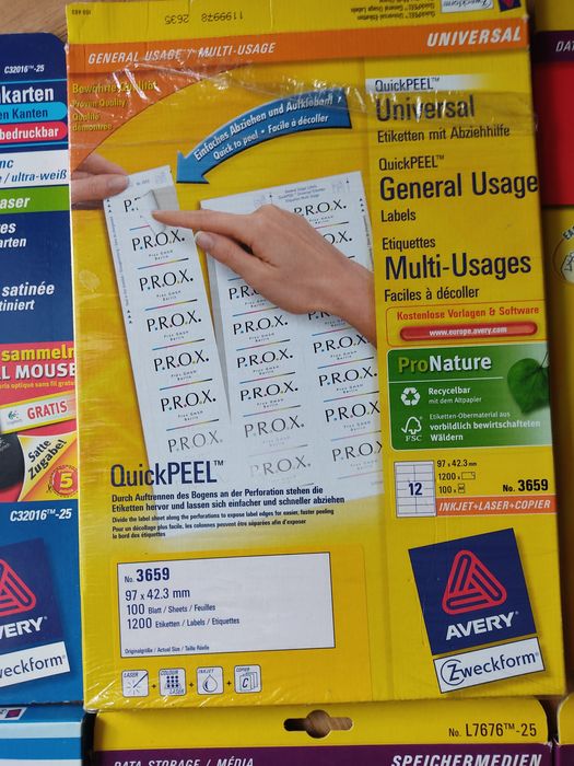 Етикети за CD, заготовки за визитни картички, фотохартия