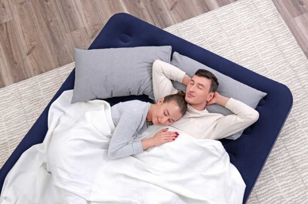 Матрас надувной с электронасосам-137х191х25 см Доставка бесплатно