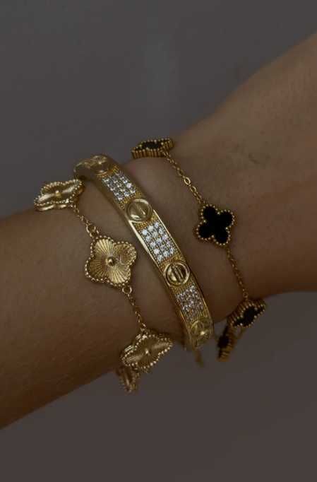 Луксозна Гривна с детелини Van Cleef Alhambra, Гривна Пирон Cartier