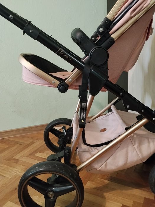 Комбинирана бебешка количка 2 в 1 Moni - Florence, розова