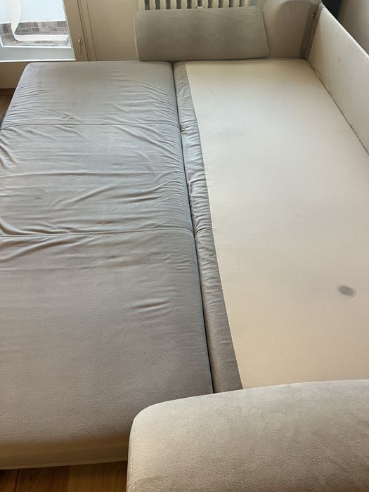 Canapea gri-crem 190 cm in stare foarte buna