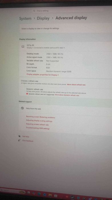 Monitor Lenovo G27q 30 27 inch 2K QHD 165Hz FreeSync Premium
