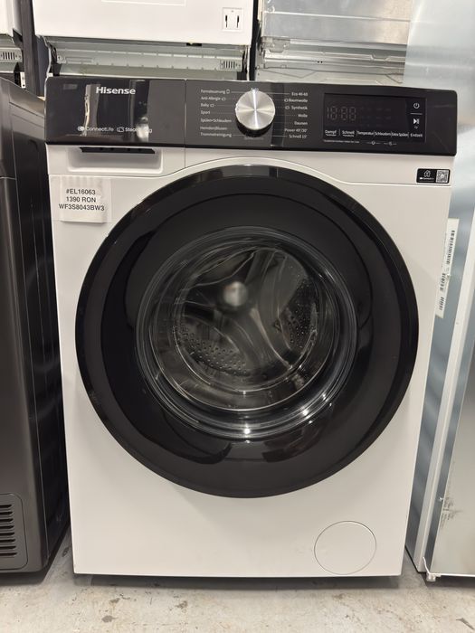 Masina de spalat rufe 8 kg Hisense WF3S8043BW3 cu factura si garantie 12 luni