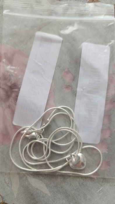 Ново дамско колие със сърце, медицинска стомана, сребърно покритие