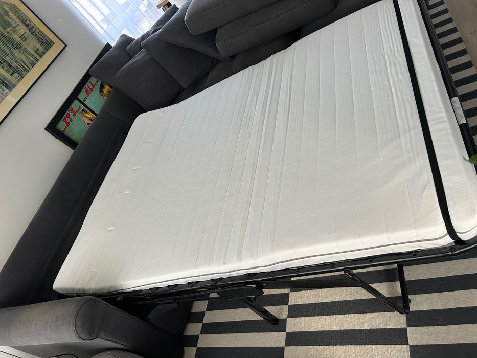 триместен диван, с лежанка и табуретка с ракла  IKEA GRONLID