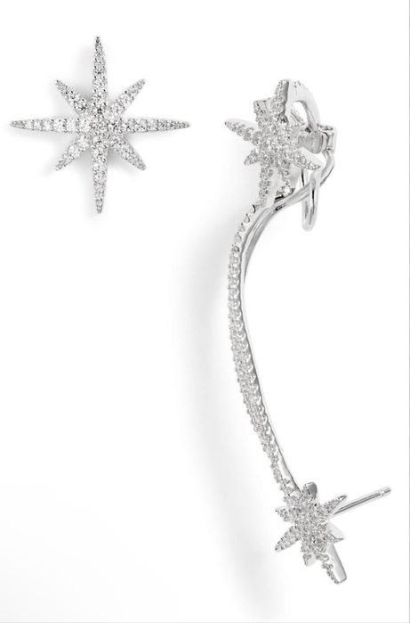 Серебряные ассиметричные серьги Apm Monaco