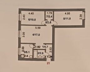 Продам 3-х комнатную квартиру