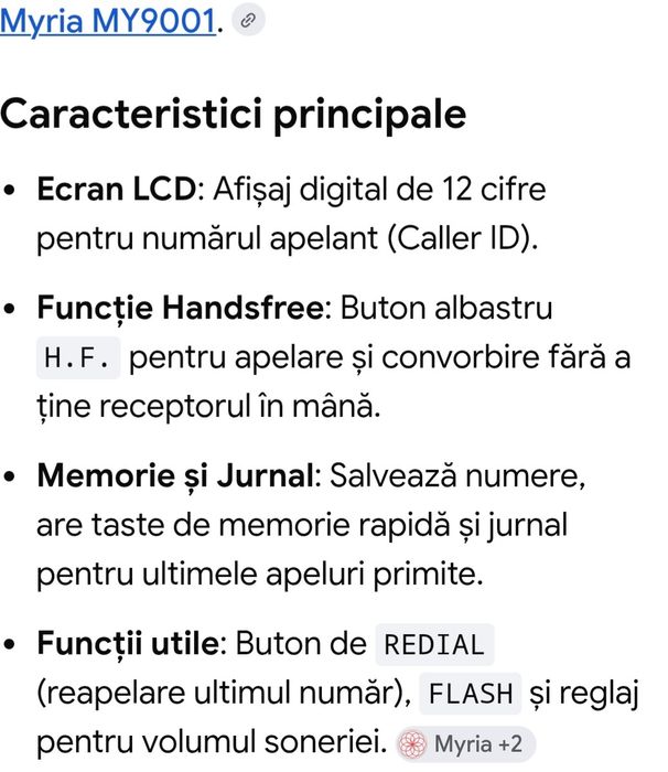Telefon fix Myria