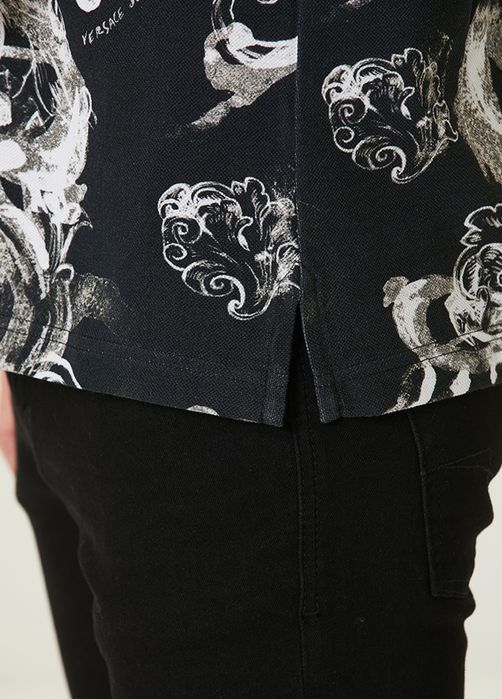 Мъжка тениска Versace Jeans Couture Barocco print cotton Polo T-shirt