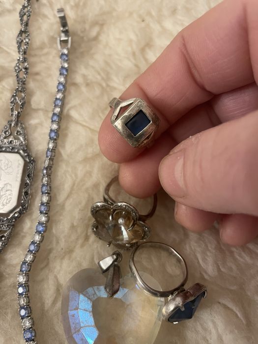 Сребърна гривна,пръстени Iris