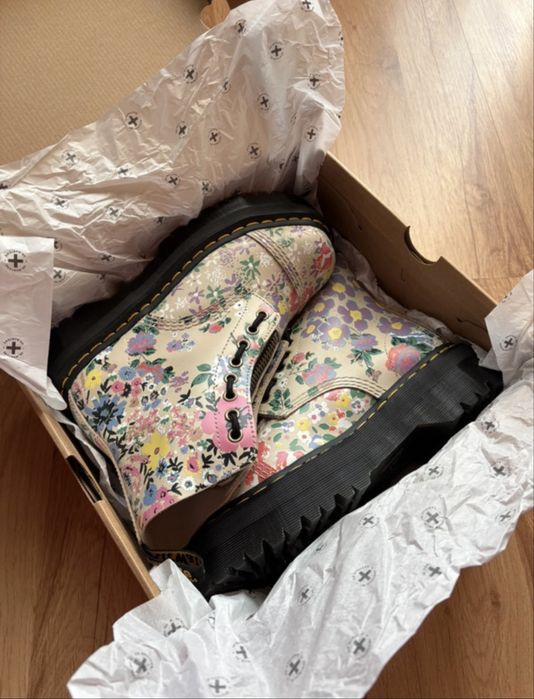 Dr. Martens Sinclair cizmă platform combinație florală