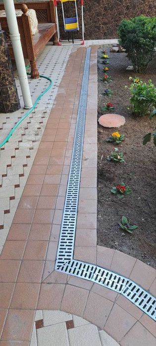 Лоток комбинированный пластик, Решотка оцинкованный, трап, евро лоток,