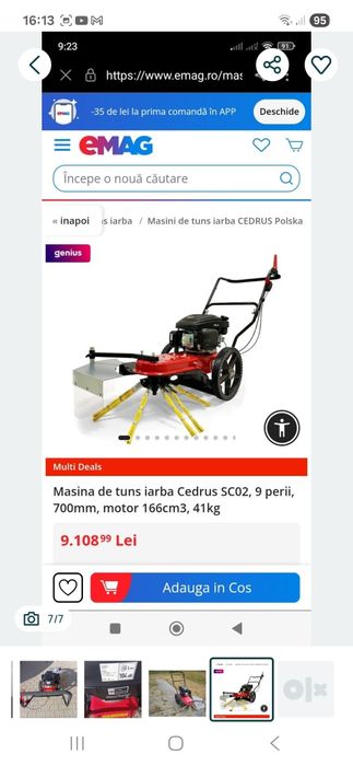 Masina de tuns iarba cedrus