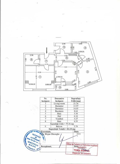 Vand Apartament  3 camere , Bd.Alexandru Obregia