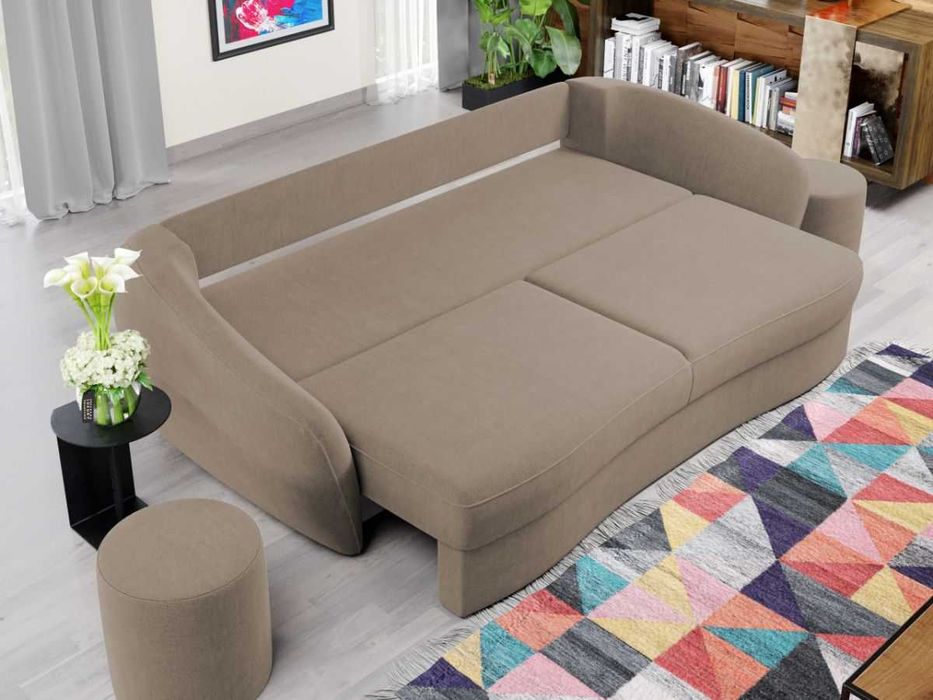 Canapea Velur Cappuccino - Transport Gratuit in 4-10 zile