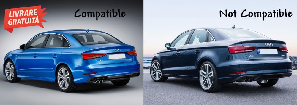 Difuzor Bara Spate Audi A3 8V Facelift Sedan Convertible (2016-2019) S