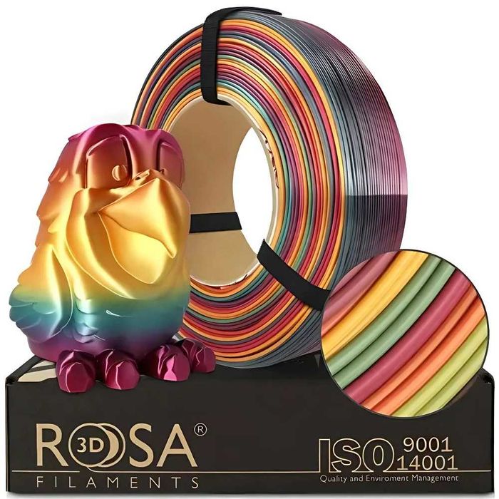 Filament PLA Multicolour Silk  1.75mm – Calitate premium | Stoc Iași