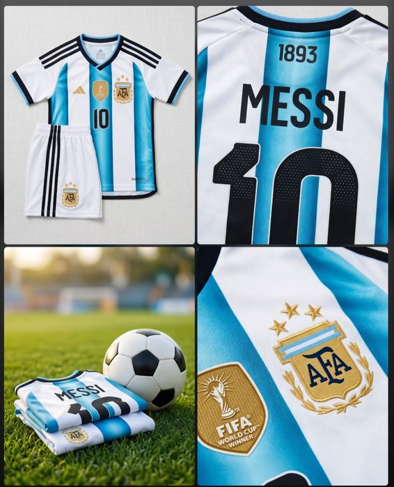 MESSI 10 детско юношески футболни екипи ARGENTINA НОВО 2026-27 година
