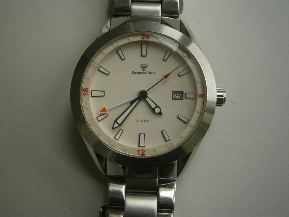 DAYMOND RENE, GMT, 10 atm. waterresistant, all steel, 44mm