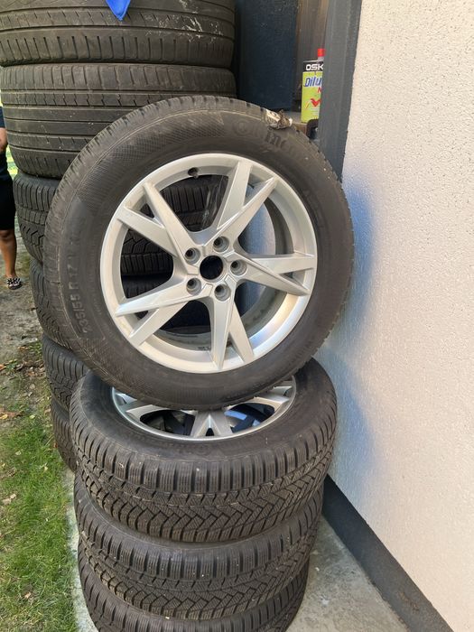Jante 5x112 R 17” , Audi Q3/Q5/Vw/Skoda/Seat cu anvelope M+S 235/55/17 Continental ca noi