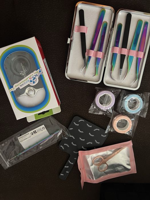 Комплект за Миглопластика, Всичко необходимо, Пинсети, Мигли