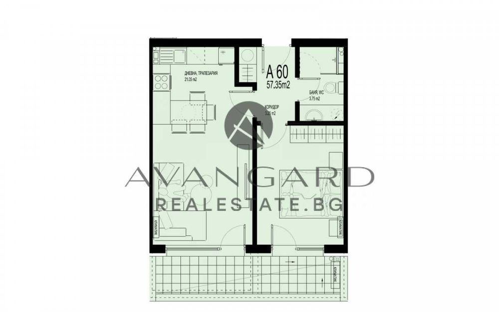 оф.24767 Двустаен в луксозна сграда/ Смирненски