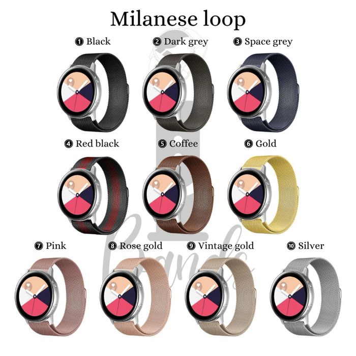 Метални магнитни каишки Milanese loop за Samsung/Huawei/Amazfit/Garmin