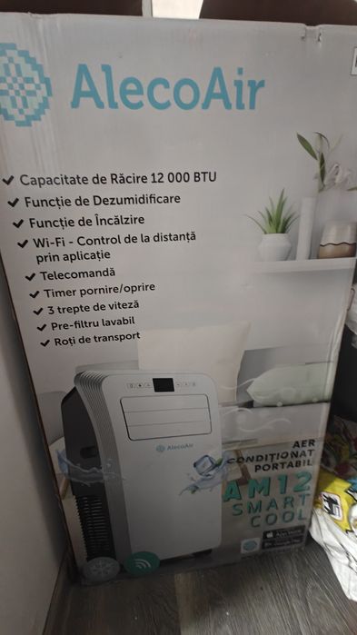 Aparat aer conditionat portabil 12,000 BTU AlecoAir AM12 SMART COOL