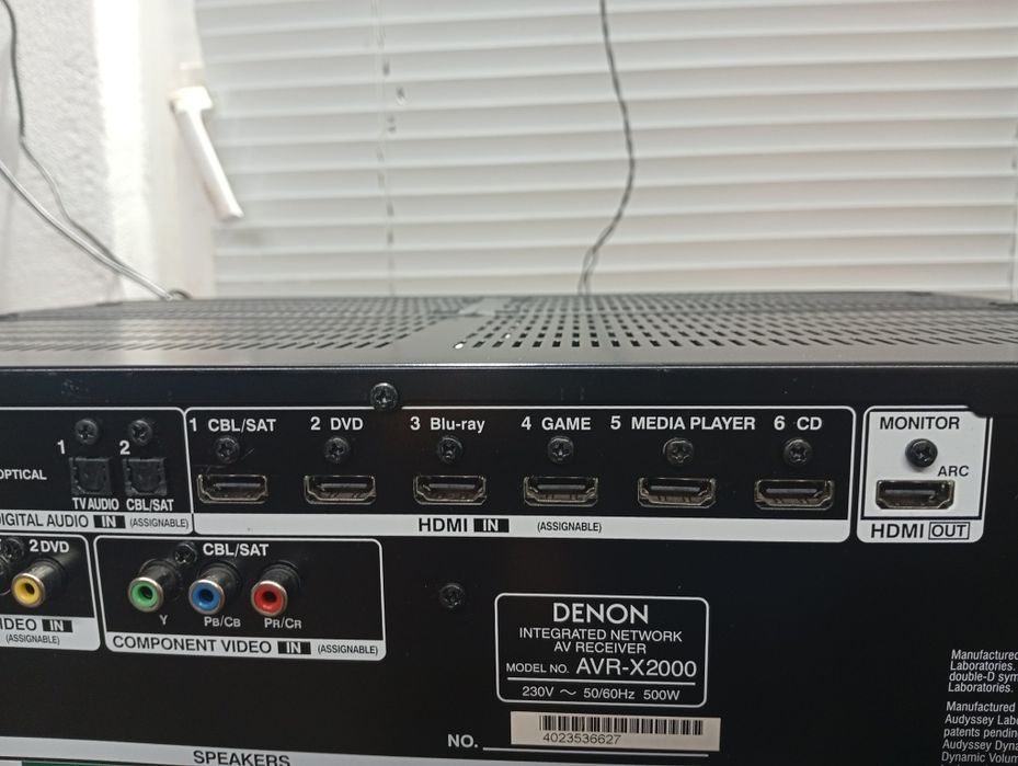 7.1 канален мрежов ресивър DENON AVR-X 2000 4K HDMI