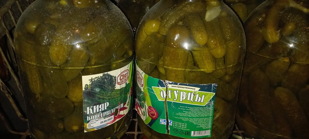 Солёные огурцы  .